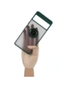Bizon Case Hybrid Ring Google Pixel 7 Pro smoky with a dark green frame