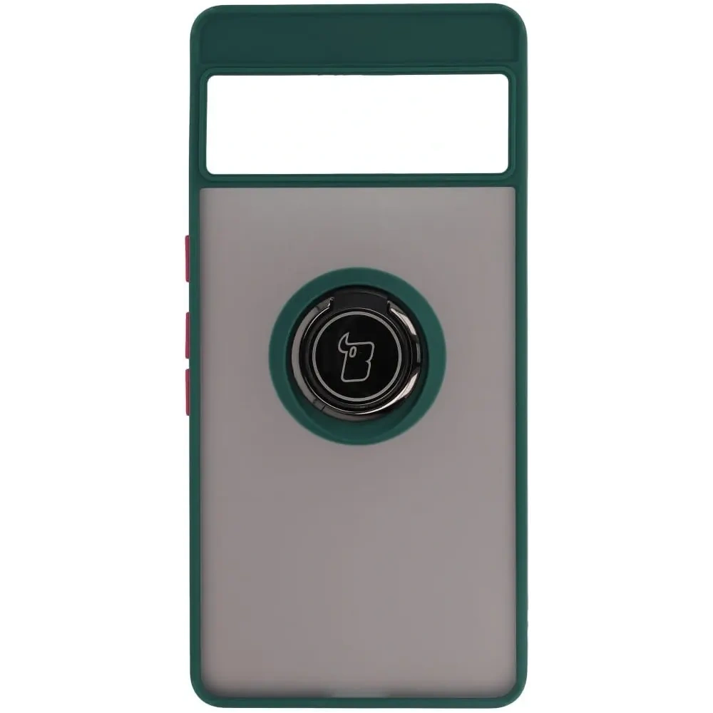 Wholesale Bizon Case Hybrid Ring Google Pixel 7 Pro smoky with a dark green frame - BIZ347 - {ean13} - Hurt