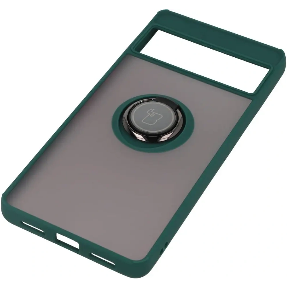 Wholesale Bizon Case Hybrid Ring Google Pixel 7 Pro smoky with a dark green frame - BIZ347 - {ean13} - Hurt
