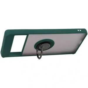 Wholesale Bizon Case Hybrid Ring Google Pixel 7 Pro smoky with a dark green frame - BIZ347 - {ean13} - Hurt