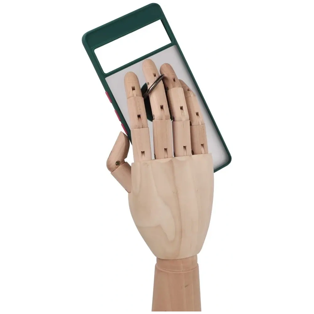 Wholesale Bizon Case Hybrid Ring Google Pixel 7 Pro smoky with a dark green frame - BIZ347 - {ean13} - Hurt