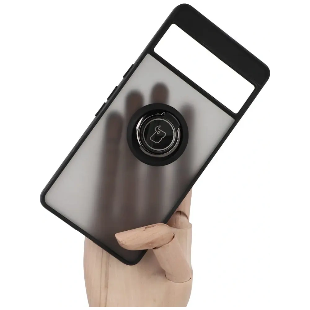 Hurtownia GSM - Bizon Case Hybrid Ring Google Pixel 7 Pro fumuriu cu un cadru negru - BIZ349 - {ean13} - Hurt