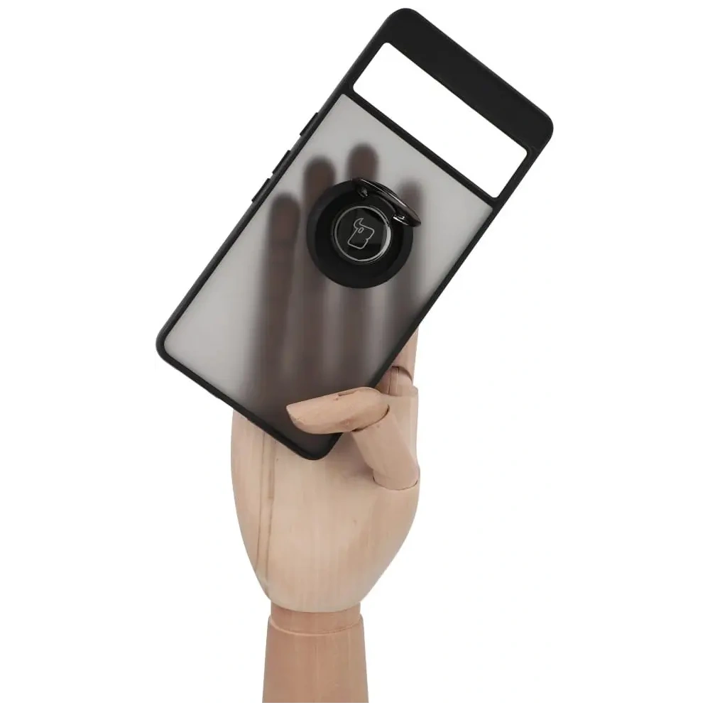 Hurtownia GSM - Etui z uchwytem na palec Bizon Case Hybrid Ring do Google Pixel 7 Pro przydymione z czarną ramką - BIZ349 - {ean13} - Hurt