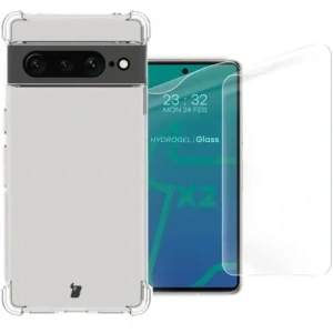 Hurtownia GSM - Bizon Case Clear Pack Hülle + 2x Bildschirmfolie Google Pixel 7 Pro klar - BIZ350 - {ean13} - Hurt