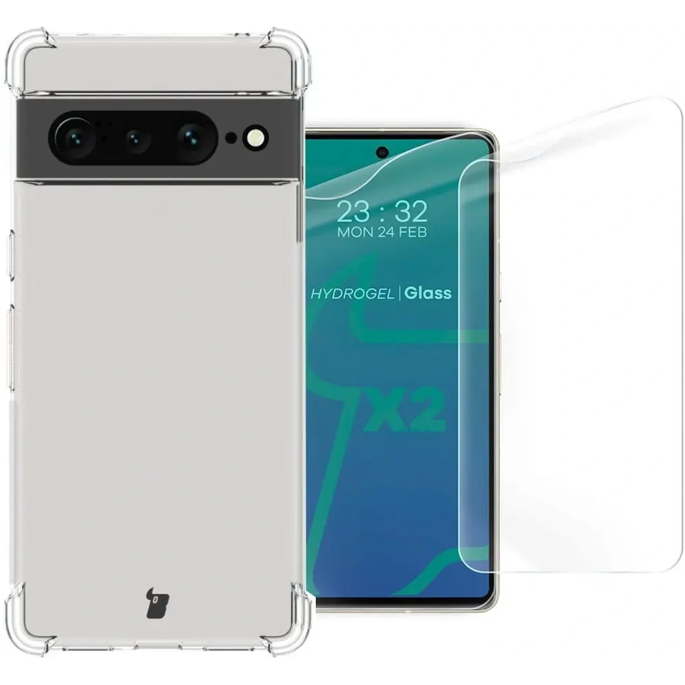 Hurtownia GSM - Etui + 2x folia Bizon Case Clear Pack do Google Pixel 7 Pro przezroczyste - BIZ350 - {ean13} - Hurt