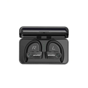 Wholesale AWEI Wireless In-Ear Earphones Bluetooth 5.0 T22 TWS with Powerbank 1500mAh black - AWEI015BLK - {ean13} - Hurt