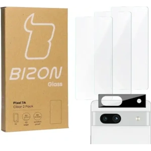Hurtownia GSM - BIZON Clear 3x sticlă pentru ecran + sticlă pentru cameră Pixel 7A - BIZ356 - {ean13} - Hurt
