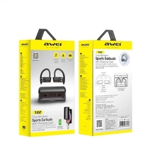 Wholesale AWEI Wireless In-Ear Earphones Bluetooth 5.0 T22 TWS with Powerbank 1500mAh black - AWEI015BLK - {ean13} - Hurt