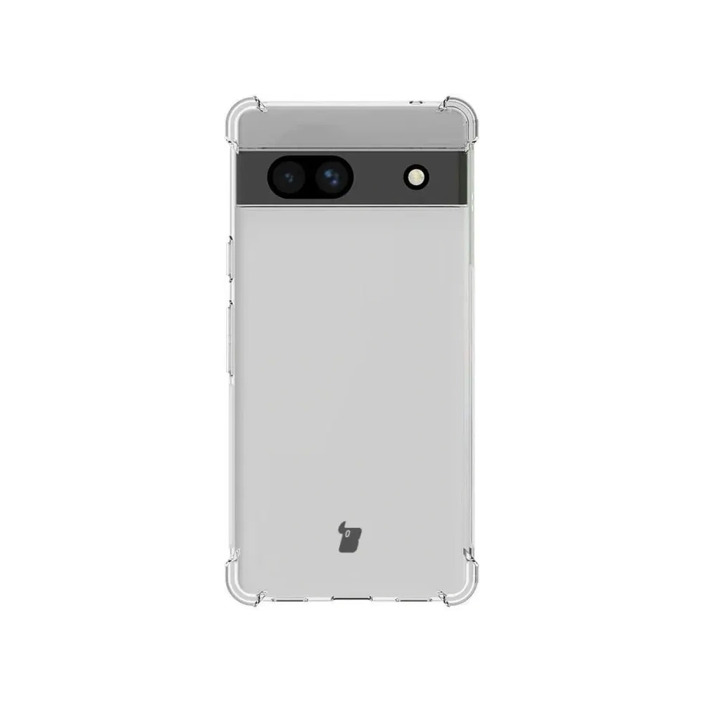 Hurtownia GSM - Caz Bizon Clear Pack + 2x sticlă de ecran + sticlă de lentilă Google Pixel 7A clar - BIZ358 - {ean13} - Hurt