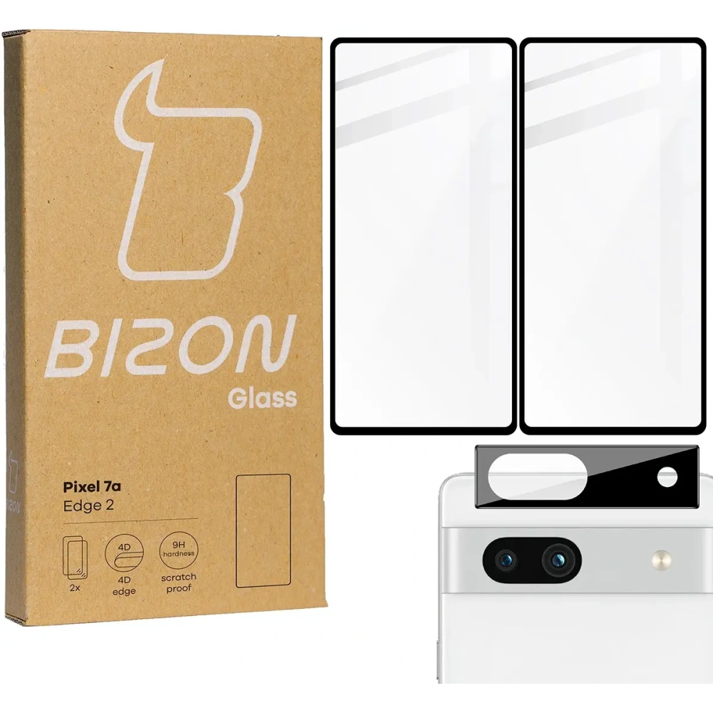 Hurtownia GSM - BIZON Edge 2 2x sticlă de ecran + sticlă de cameră Pixel 7A - BIZ361 - {ean13} - Hurt