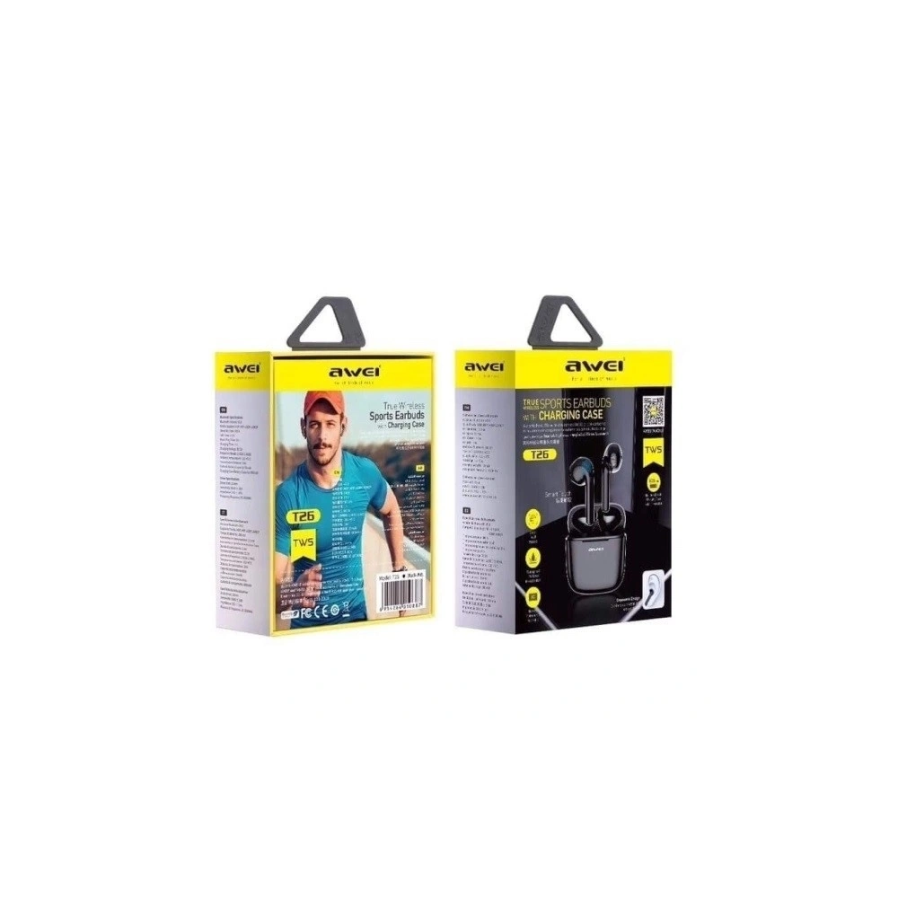 Hurtownia GSM - AWEI słuchawki Bluetooth 5.0 T26 TWS + stacja dokująca czarny/black - AWEI016BLK - {ean13} - Hurt