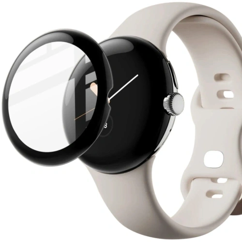 Szkło hartowane Bizon Glass Edge do Google Pixel Watch czarne