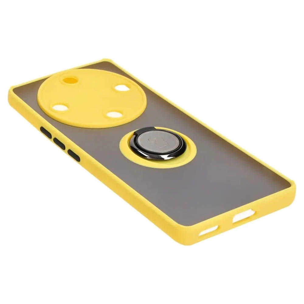 Wholesale Bizon Case Hybrid Ring Honor Magic5 Lite smoky with a yellow frame - BIZ373 - {ean13} - Hurt
