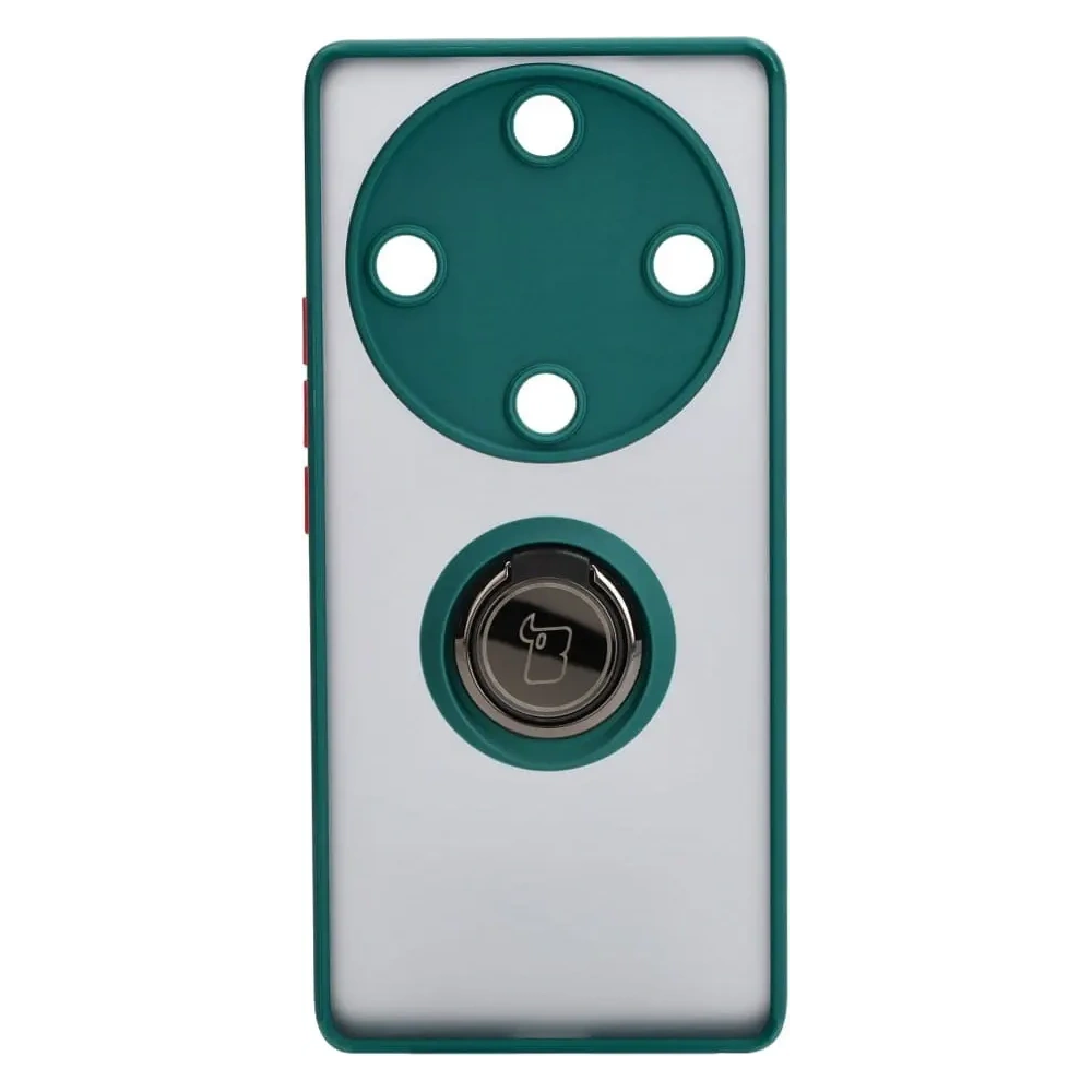 Wholesale Bizon Case Hybrid Ring Honor Magic5 Lite smoky with a dark green frame - BIZ374 - {ean13} - Hurt