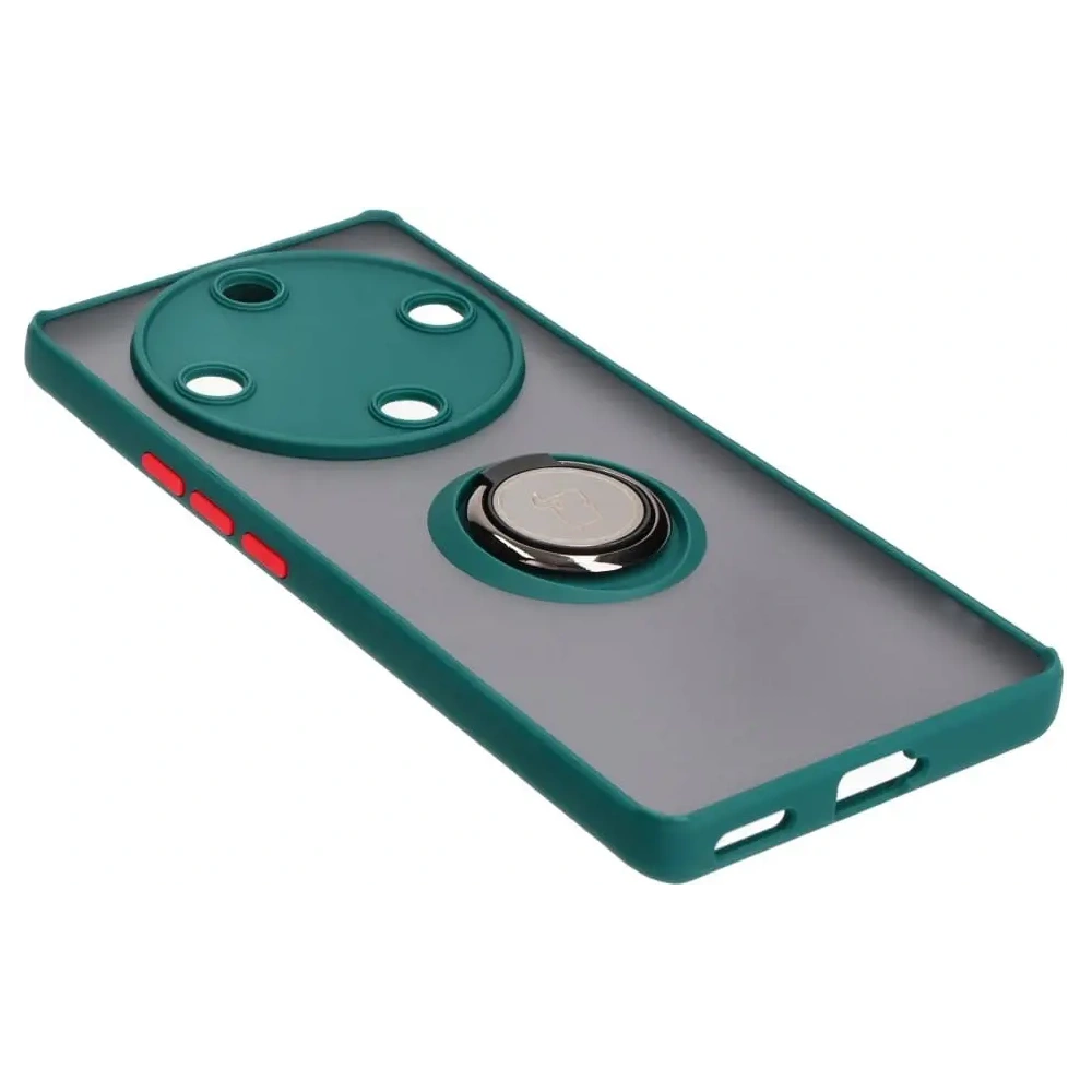 Wholesale Bizon Case Hybrid Ring Honor Magic5 Lite smoky with a dark green frame - BIZ374 - {ean13} - Hurt