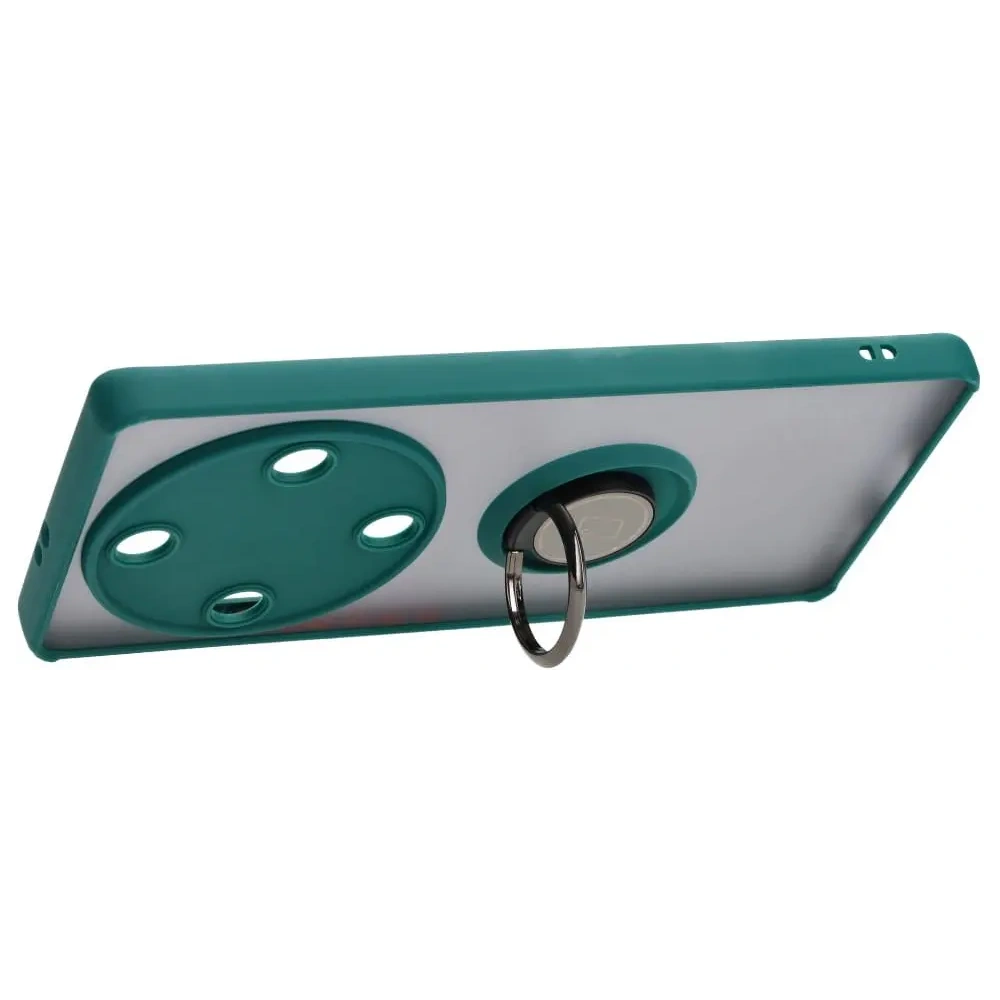 Wholesale Bizon Case Hybrid Ring Honor Magic5 Lite smoky with a dark green frame - BIZ374 - {ean13} - Hurt