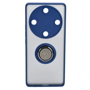 Bizon Case Hybrid Ring Honor Magic5 Lite smoky with a navy blue frame