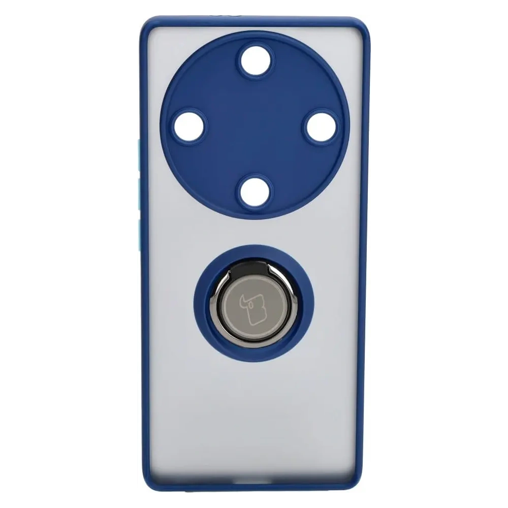 Wholesale Bizon Case Hybrid Ring Honor Magic5 Lite smoky with a navy blue frame - BIZ375 - {ean13} - Hurt