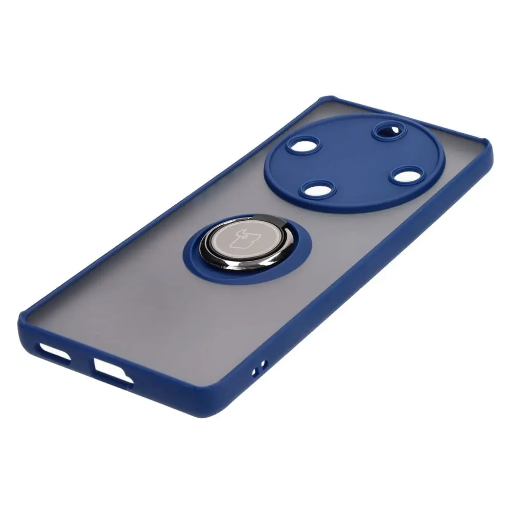 Wholesale Bizon Case Hybrid Ring Honor Magic5 Lite smoky with a navy blue frame - BIZ375 - {ean13} - Hurt