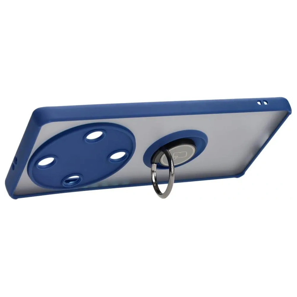 Wholesale Bizon Case Hybrid Ring Honor Magic5 Lite smoky with a navy blue frame - BIZ375 - {ean13} - Hurt