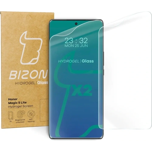 Folia hydrożelowa na ekran Bizon Glass Hydrogel do Honor Magic5 Lite [2 PACK]