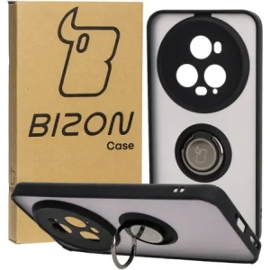 Hurtownia GSM - Bizon Case Hybrid Ring Honor Magic5 Pro fumuriu cu un cadru negru - BIZ381 - {ean13} - Hurt