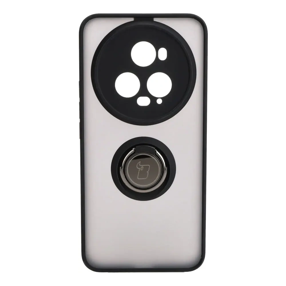 Hurtownia GSM - Bizon Case Hybrid Ring Honor Magic5 Pro fumuriu cu un cadru negru - BIZ381 - {ean13} - Hurt