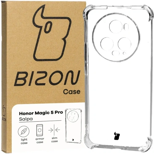 Elastyczne etui Bizon Case Salpa do Honor Magic5 Pro przezroczyste