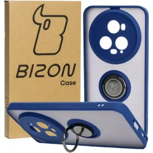 Hurtownia GSM - Etui s úchopem na prst Bizon Case Hybrid Ring pro Honor Magic5 Pro kouřové s modrým rámem - BIZ383 - {ean13} - Hurt