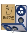 Bizon Case Hybrid Ring Honor Magic5 Pro smoky with a navy blue frame