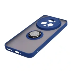 Wholesale Bizon Case Hybrid Ring Honor Magic5 Pro smoky with a navy blue frame - BIZ383 - {ean13} - Hurt