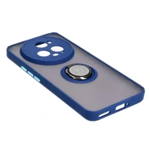 Wholesale Bizon Case Hybrid Ring Honor Magic5 Pro smoky with a navy blue frame - BIZ383 - {ean13} - Hurt