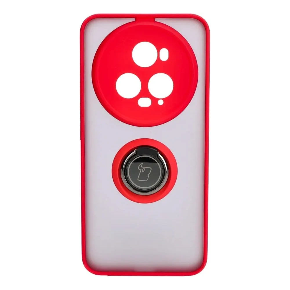 Hurtownia GSM - Bizon Case Hybrid Gyűrű Honor Magic5 Pro füstös piros kerettel - BIZ384 - {ean13} - Hurt