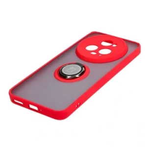 Wholesale Bizon Case Hybrid Ring Honor Magic5 Pro smoky with a red frame - BIZ384 - {ean13} - Hurt