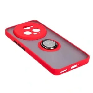 Wholesale Bizon Case Hybrid Ring Honor Magic5 Pro smoky with a red frame - BIZ384 - {ean13} - Hurt