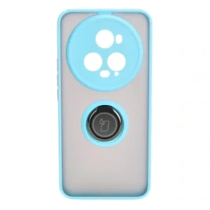Hurtownia GSM - Etui s úchytem na prst Bizon Case Hybrid Ring pro Honor Magic5 Pro kouřové s světle modrým rámečkem. - BIZ385 - {ean13} - Hurt