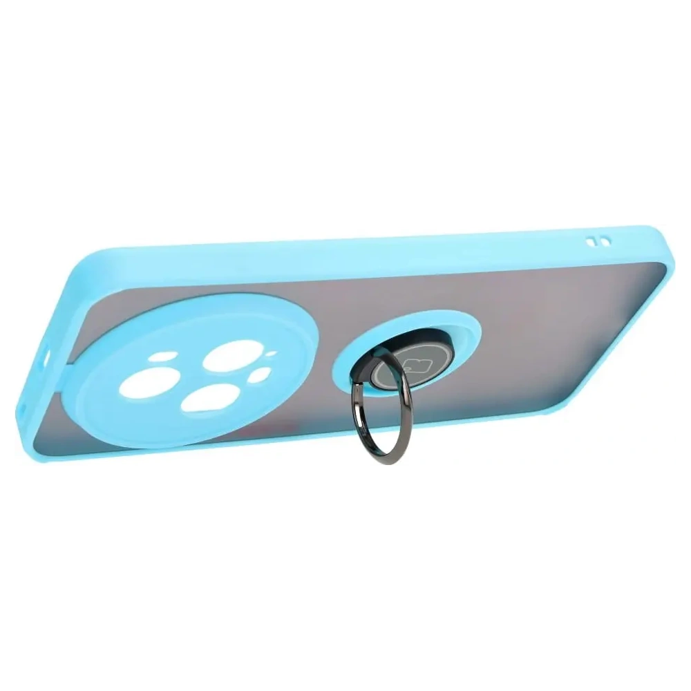 Wholesale Bizon Case Hybrid Ring Honor Magic5 Pro smoky with a light blue frame - BIZ385 - {ean13} - Hurt