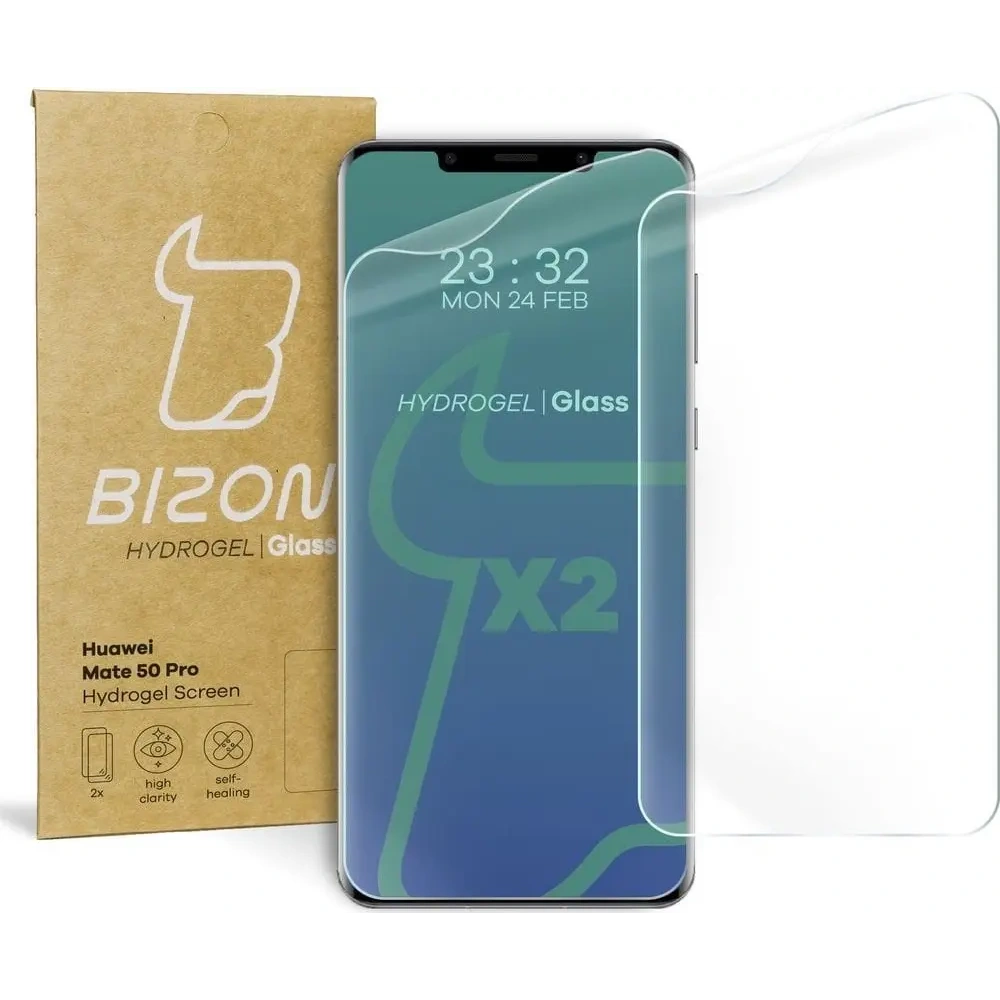 Hurtownia GSM - Bizon Glass Hydrogel Huawei Mate 50 Pro [2 PACK] - BIZ390 - {ean13} - Hurt