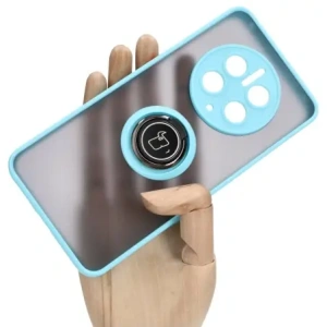 Hurtownia GSM - Bizon Case Hybrid Ring Huawei Mate 50 Pro fumuriu cu un cadru albastru deschis - BIZ392 - {ean13} - Hurt