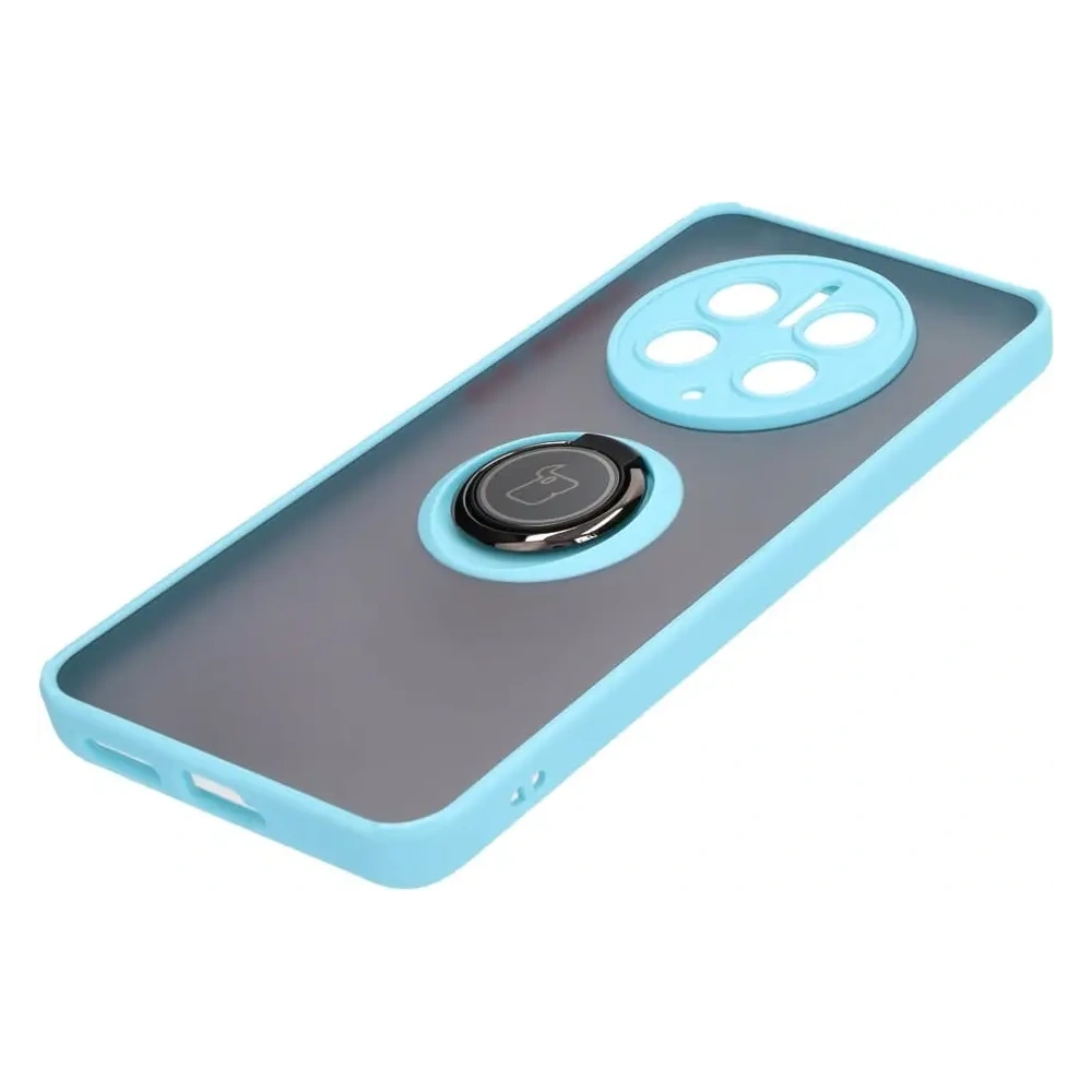 Hurtownia GSM - Bizon Case Hybrid Ring Huawei Mate 50 Pro füstös színű, világoskék kerettel - BIZ392 - {ean13} - Hurt
