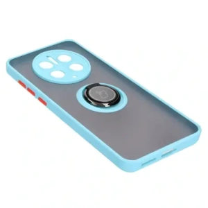 Hurtownia GSM - Bizon Case Hybrid Ring Huawei Mate 50 Pro fumuriu cu un cadru albastru deschis - BIZ392 - {ean13} - Hurt