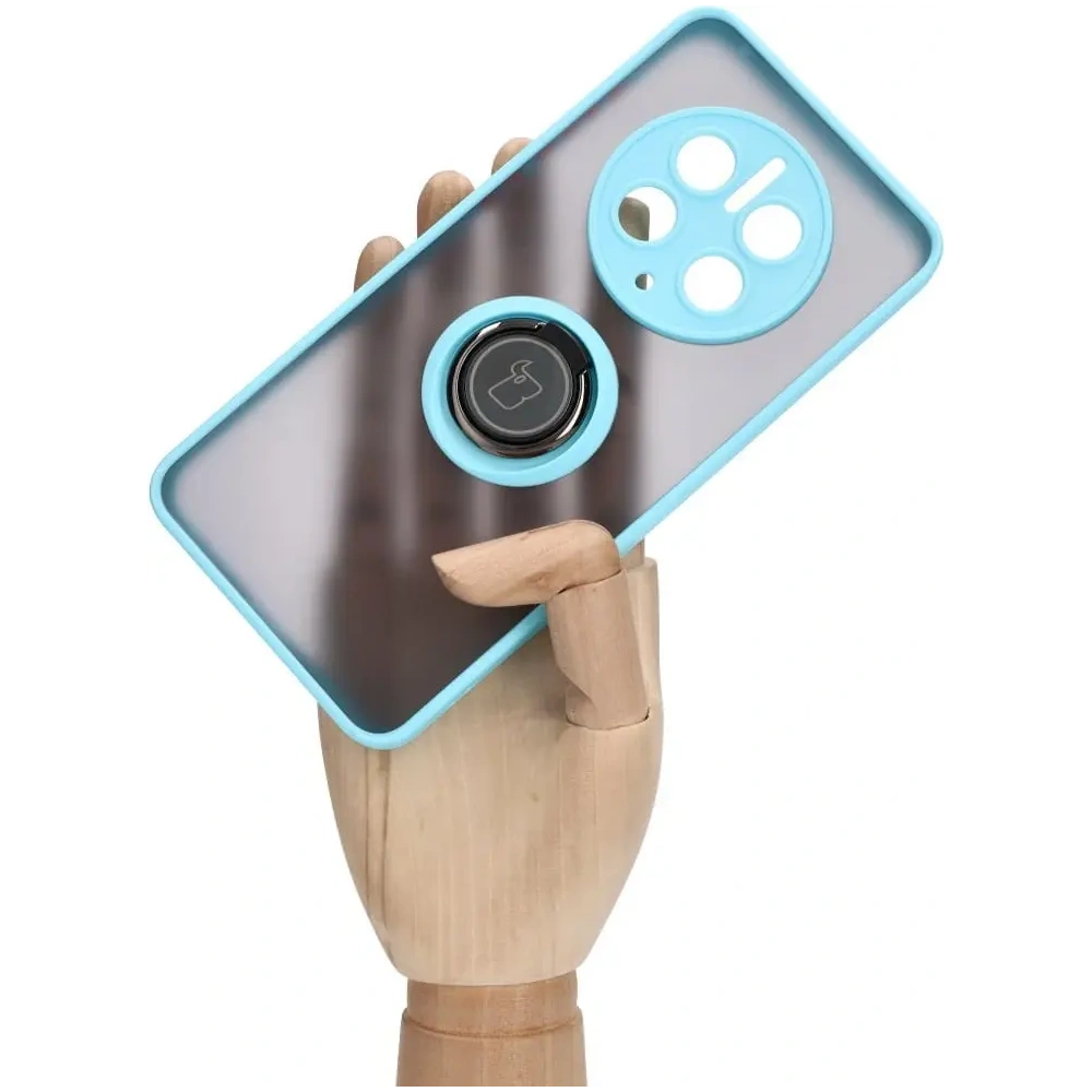 Hurtownia GSM - Bizon Case Hybrid Ring Huawei Mate 50 Pro füstös színű, világoskék kerettel - BIZ392 - {ean13} - Hurt