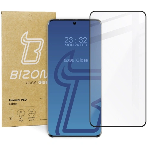 Szkło hartowane Bizon Glass Edge do Huawei P50 czarne