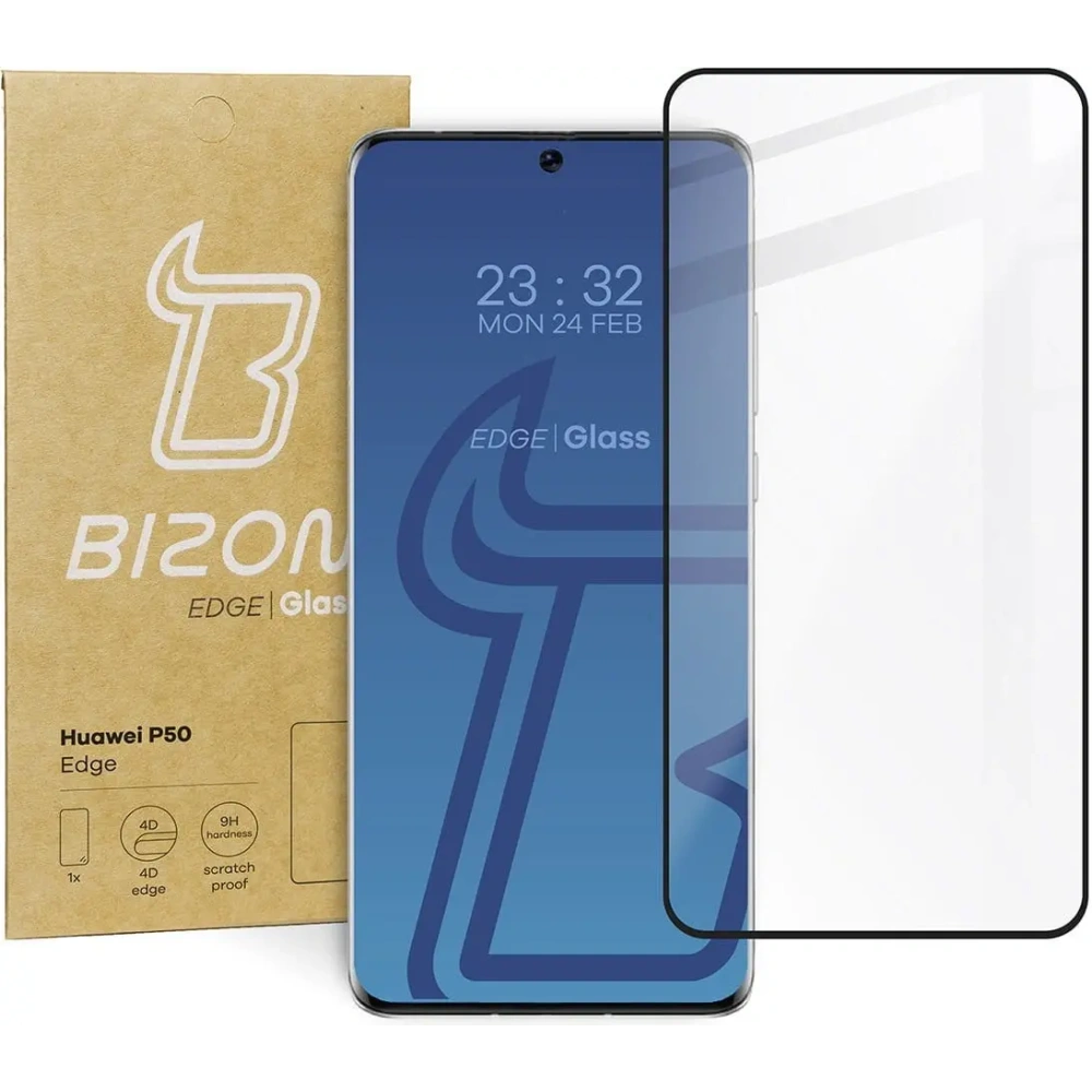 Hurtownia GSM - Tvrzené sklo Bizon Glass Edge pro Huawei P50 černé - BIZ394 - {ean13} - Hurt