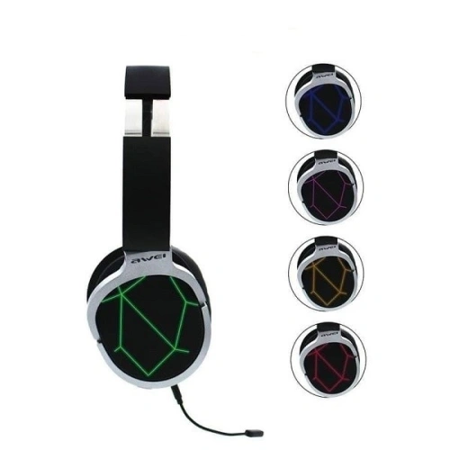 AWEI słuchawki gaming Bluetooth A799BL nauszne gamingowe z mikrofonem czarny/black