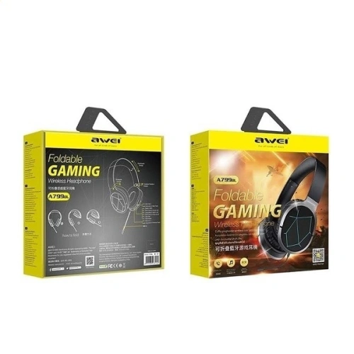 AWEI słuchawki gaming Bluetooth A799BL nauszne gamingowe z mikrofonem czarny/black
