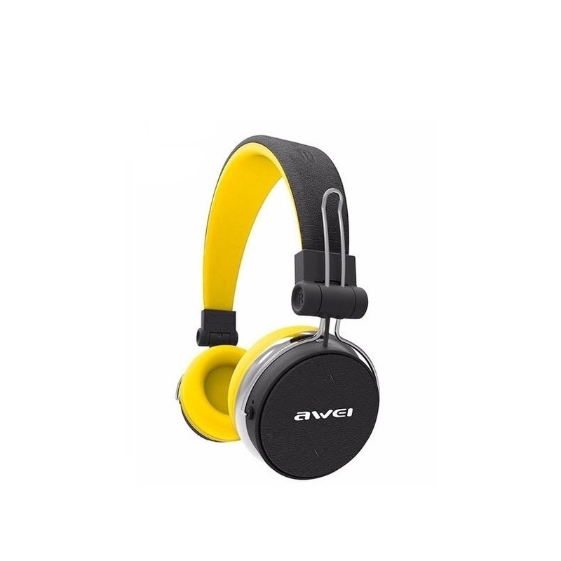 Awei Distributor - 6954284047944 - AWEI021BLKYEL - AWEI Wireless Headphones Bluetooth A700BL black yellow - B2B homescreen