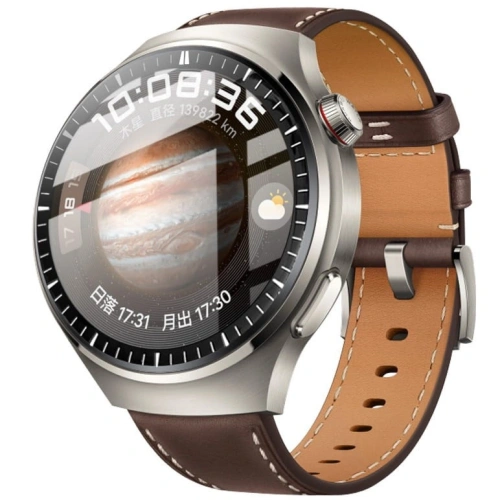 Szkło hybrydowe Bizon Glass Watch Edge Hybrid do Huawei Watch 4 Pro / 4 Pro Space Edition czarne