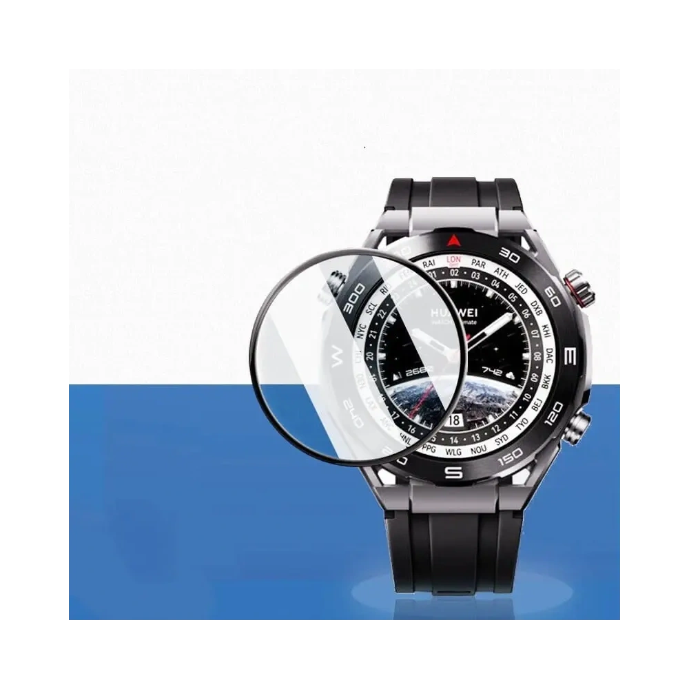 Hurtownia GSM - Sklo hybridní Bizon Glass Watch Edge Hybrid pro Huawei Watch Ultimate černé - BIZ406 - {ean13} - Hurt