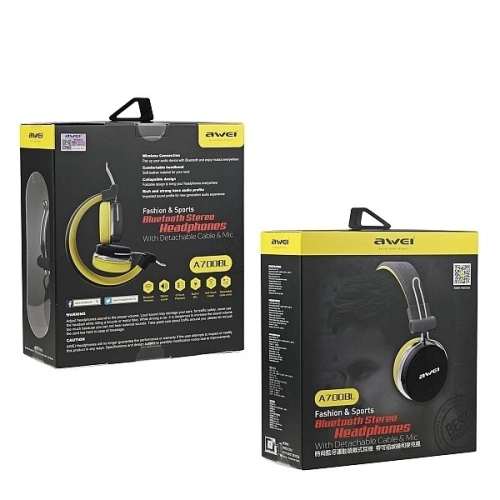 AWEI słuchawki nauszne Bluetooth A700BL czarny/black